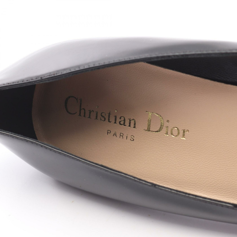 Christian Dior 黑色漆皮高跟鞋,二手女款 #39D-4