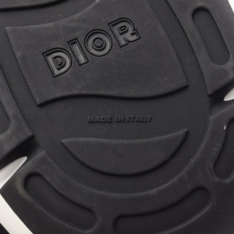Christian Dior Oblique 技術運動鞋橡膠布料白色黑色男款 #45-5