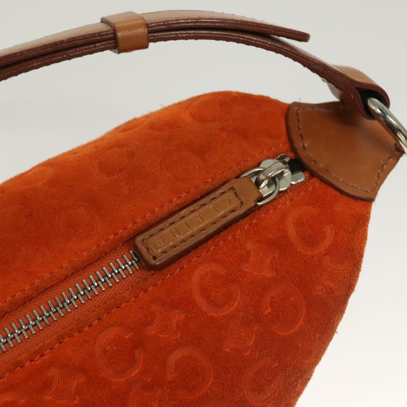 【日本直送】CELINE C Macadam 帆布手提包 絨面革 橙色 銀色 正品 bs27483-9
