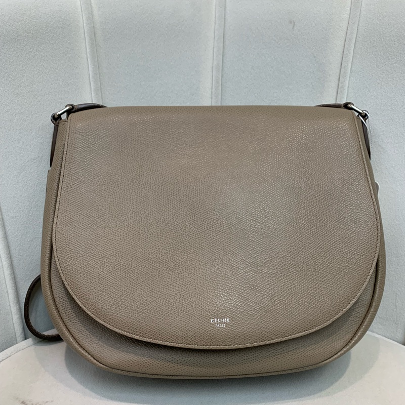 Celine 大象灰經典馬鞍 斜背包 XB570-0