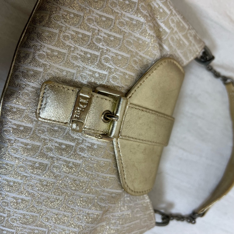 Dior 迪奧 金色晚宴腋下包-4