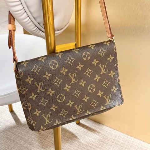 LV 老花 99新王菲包橫版 單肩包 27*20cm