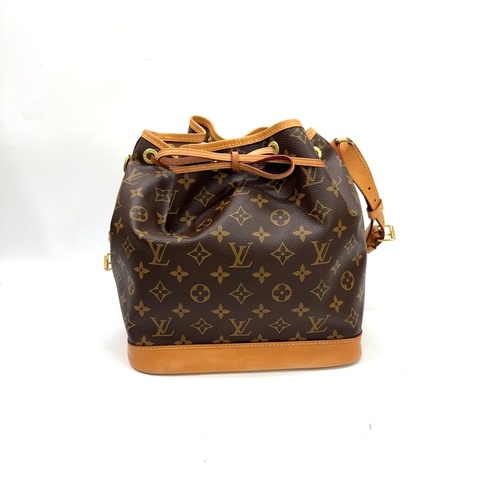 LV 原花Petit Noe 金釦斜背水桶包 M46984