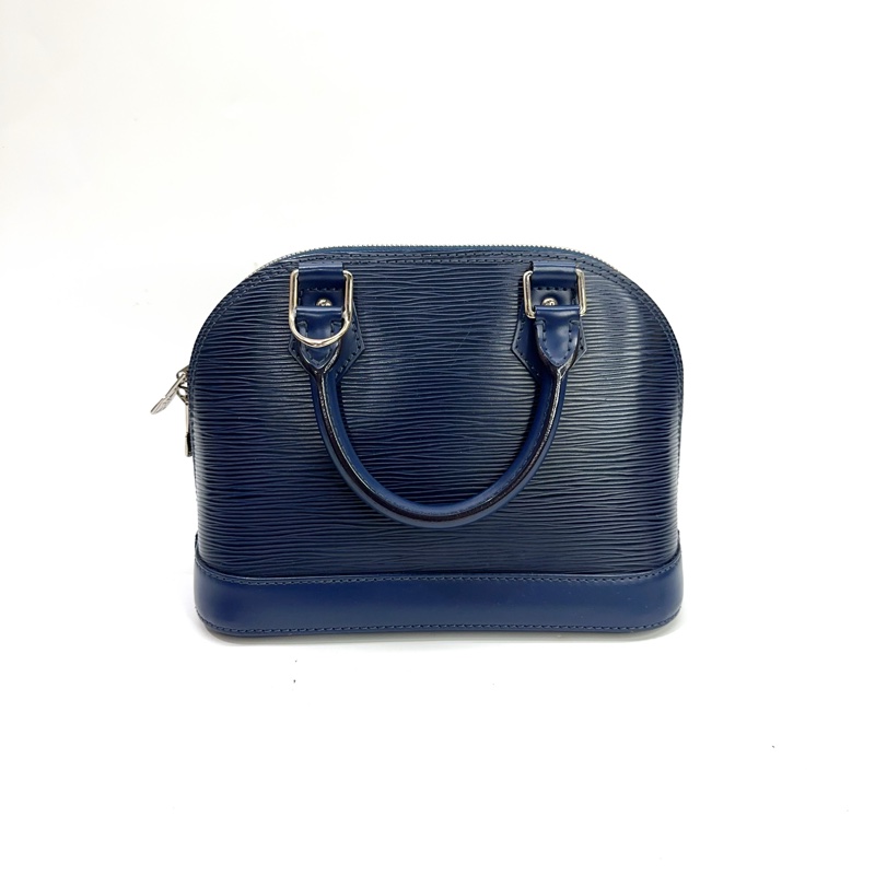 LV 深藍EPI 銀釦Alma BB手提斜背包 M40862-1