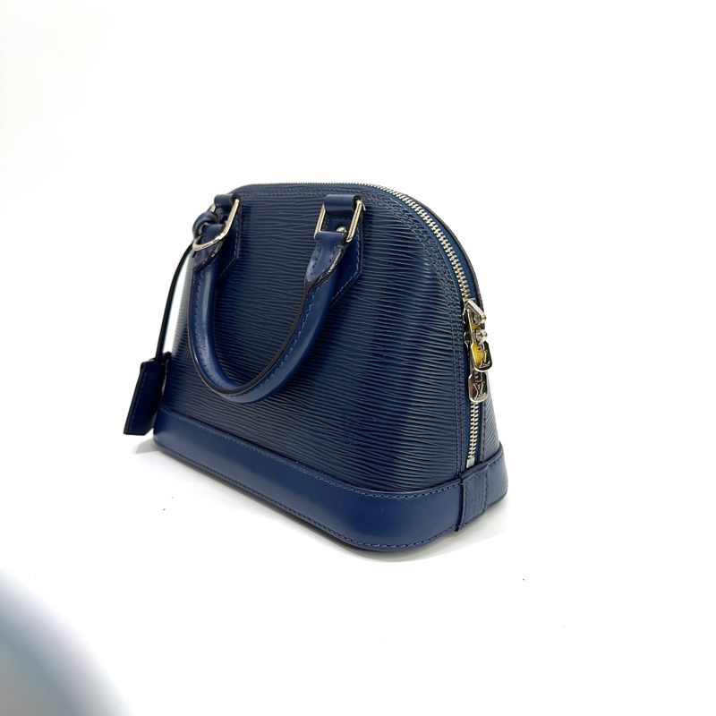 LV 深藍EPI 銀釦Alma BB手提斜背包 M40862-3