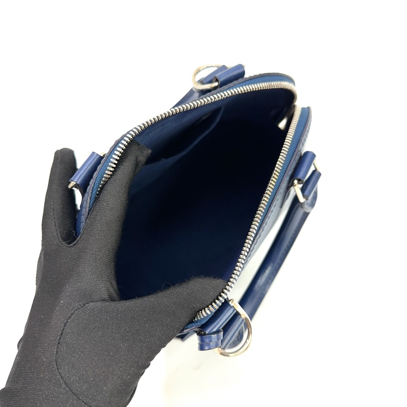 LV 深藍EPI 銀釦Alma BB手提斜背包 M40862-8