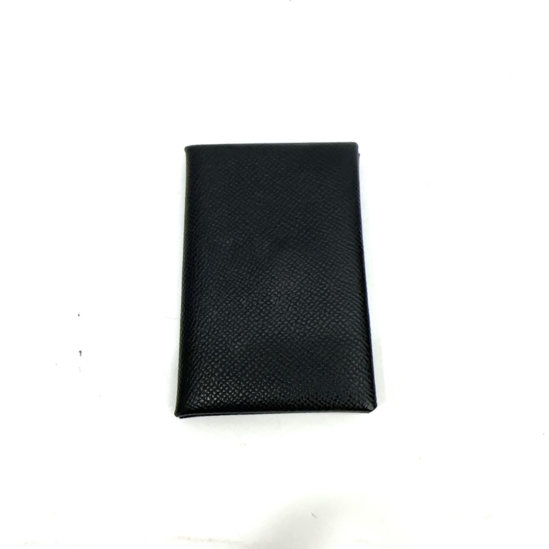 Hermes 89黑Epson 銀釦Calvi 卡夾-0