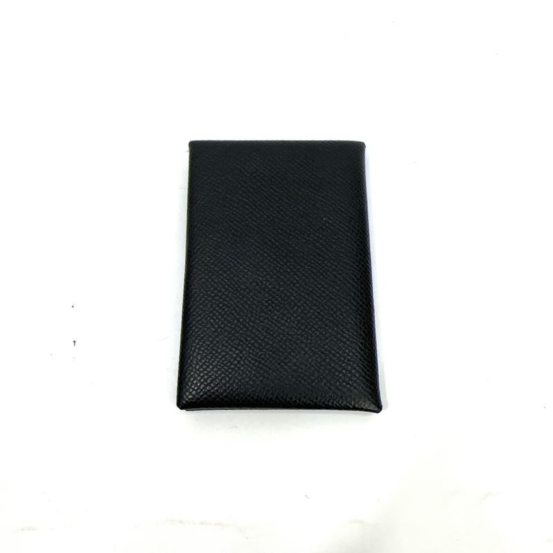 Hermes 89黑Epson 銀釦Calvi 卡夾-1