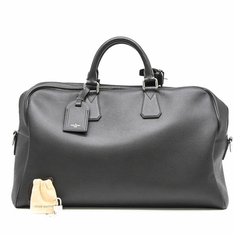 LOUIS VUITTON Neo Kendall Taiga 波士頓包 黑色皮革 (M32611)