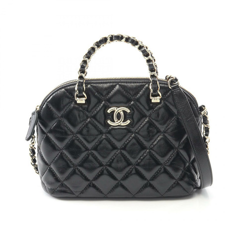 CHANEL Matelasse 2Way 鏈條單肩包 AS5130 亮面小羊皮 黑色 GHW