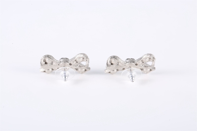 CHANEL(香奈兒) 合金 18A 大小姐珍珠蝴蝶耳環耳釘-2