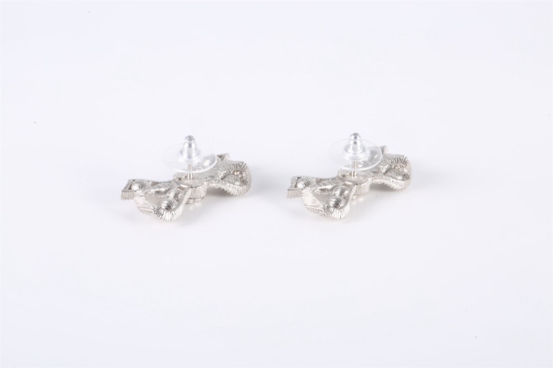 CHANEL(香奈兒) 合金 18A 大小姐珍珠蝴蝶耳環耳釘-4