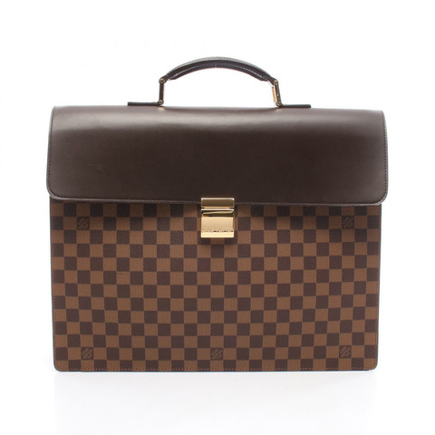 路易威登 Altona GM 公事包 N53312 Damier 帆布皮革 Ebene 二手男式