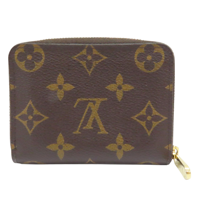 棕色 原花 帆布 Zippy Coin Purse 拉零錢包 M60067-1