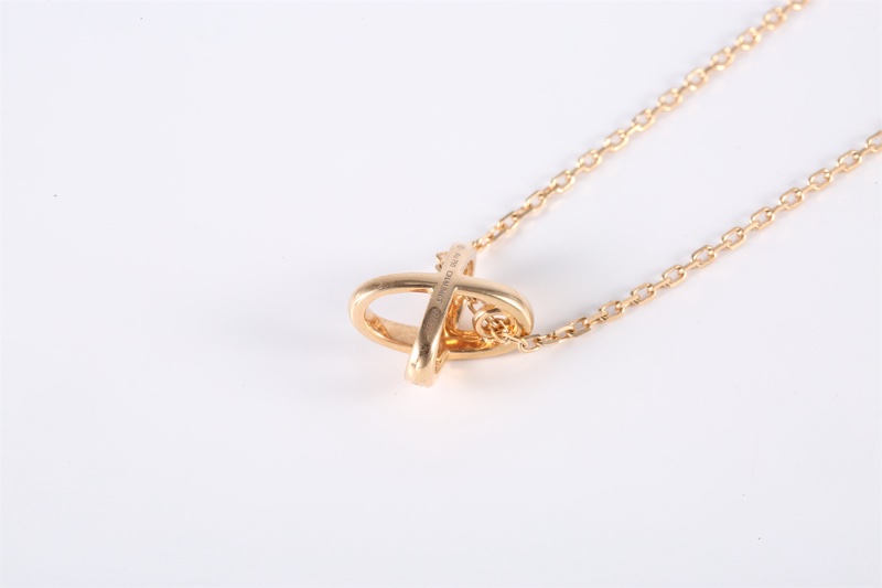 CHAUMET(尚美巴黎) Juxe De Liens 歡緣 豎版大叉項鏈 滿鑽 18K玫瑰金/鑽石 項鏈 玫瑰金 18K-2