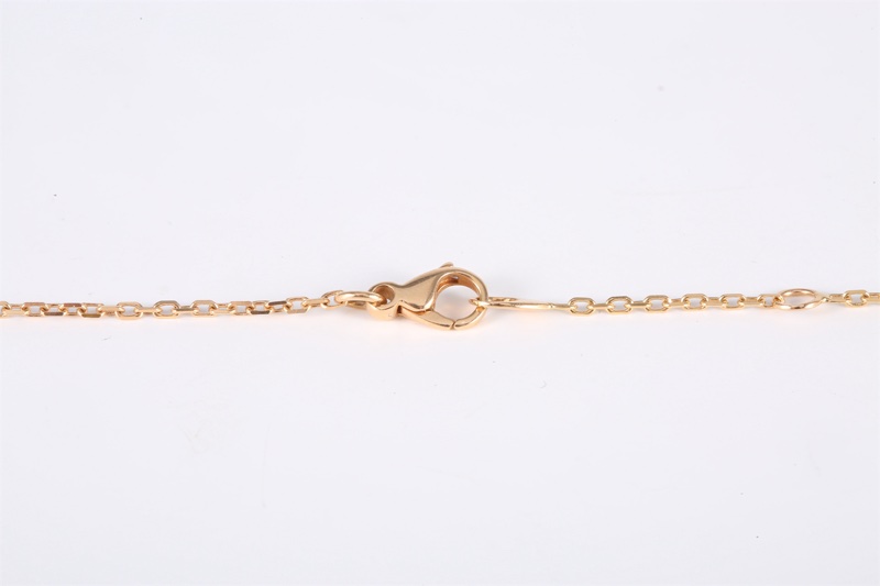 CHAUMET(尚美巴黎) Juxe De Liens 歡緣 豎版大叉項鏈 滿鑽 18K玫瑰金/鑽石 項鏈 玫瑰金 18K-4