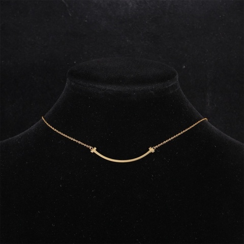 TIFFANY&CO(蒂芙尼) Tiffany T 微笑項鏈 小號 18K玫瑰金 項鏈 玫瑰金