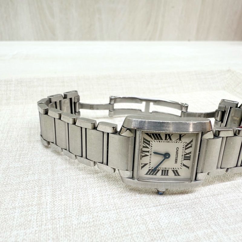 Cartier石英鋼質錶帶TANK手錶/2384-1