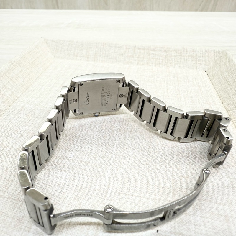 Cartier石英鋼質錶帶TANK手錶/2384-4