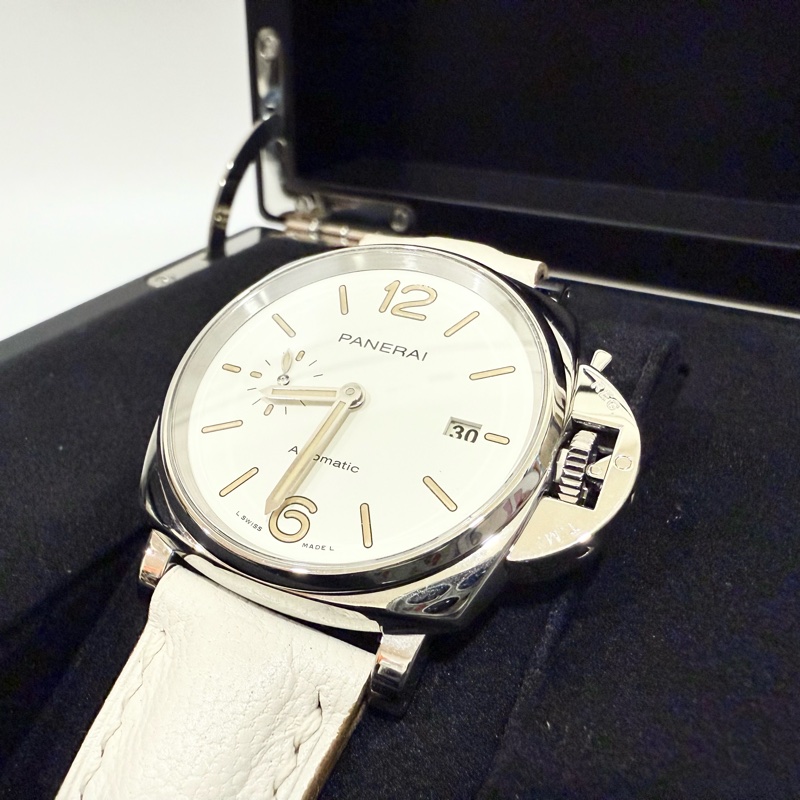PANERAI沛納海白色錶Luminor due手錶42mm/PAM01046-1