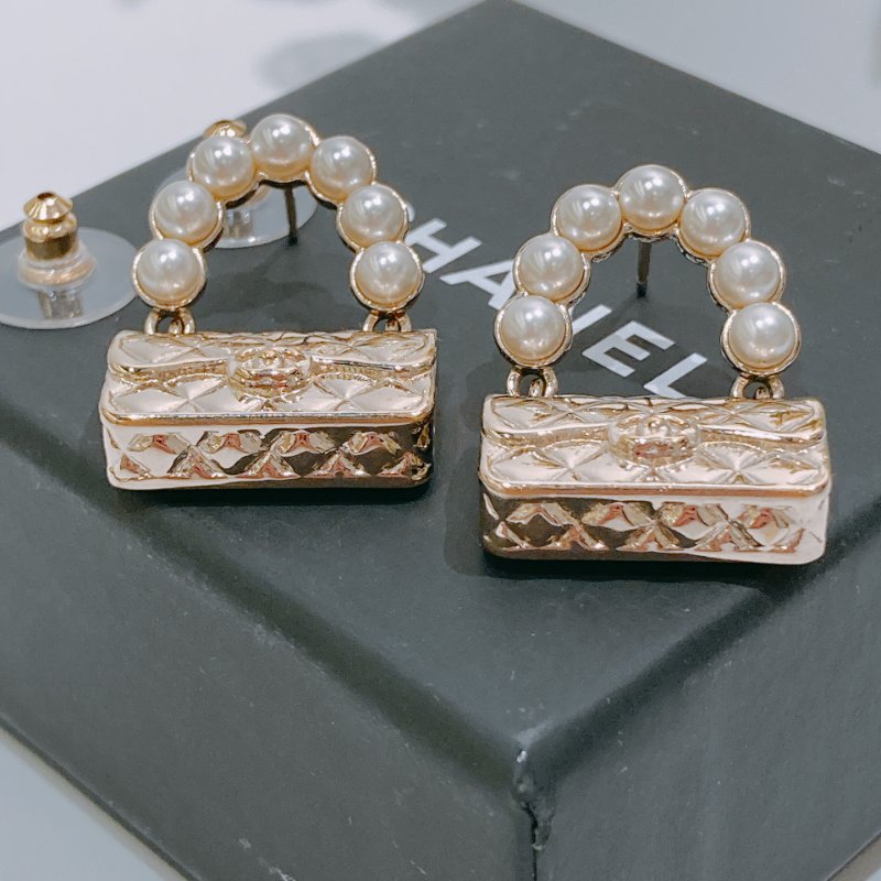 TW4355 Chanel 香奈兒 包包圖案耳環 Handbag Earrings-1