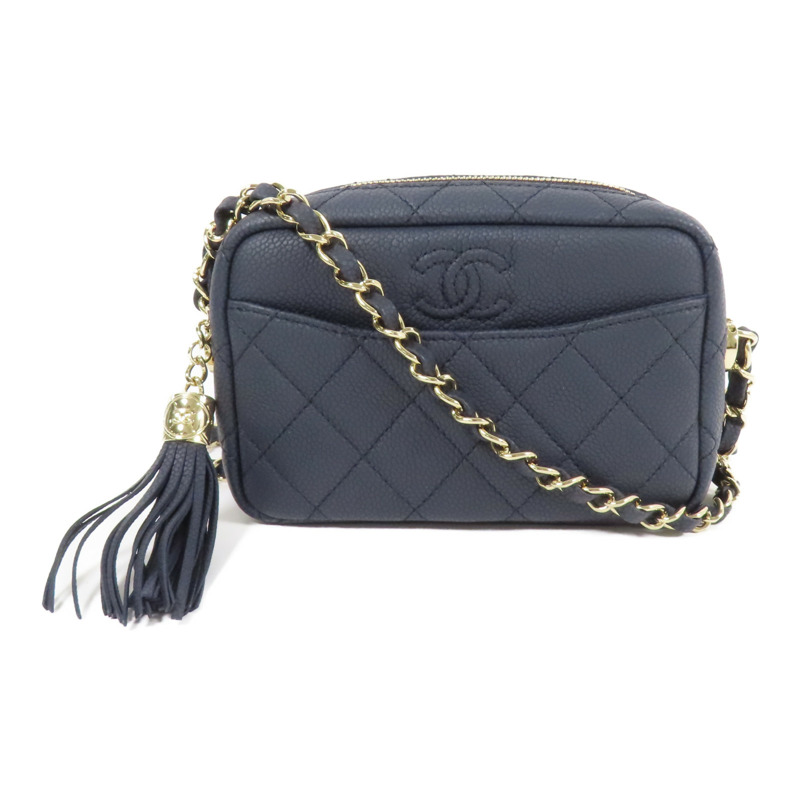 CHANEL 牛皮皮革Shoulder Bag金扣鏈帶肩背袋-0