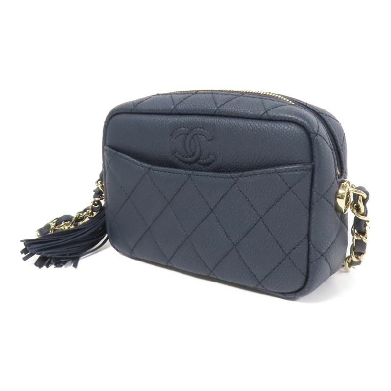 CHANEL 牛皮皮革Shoulder Bag金扣鏈帶肩背袋-1