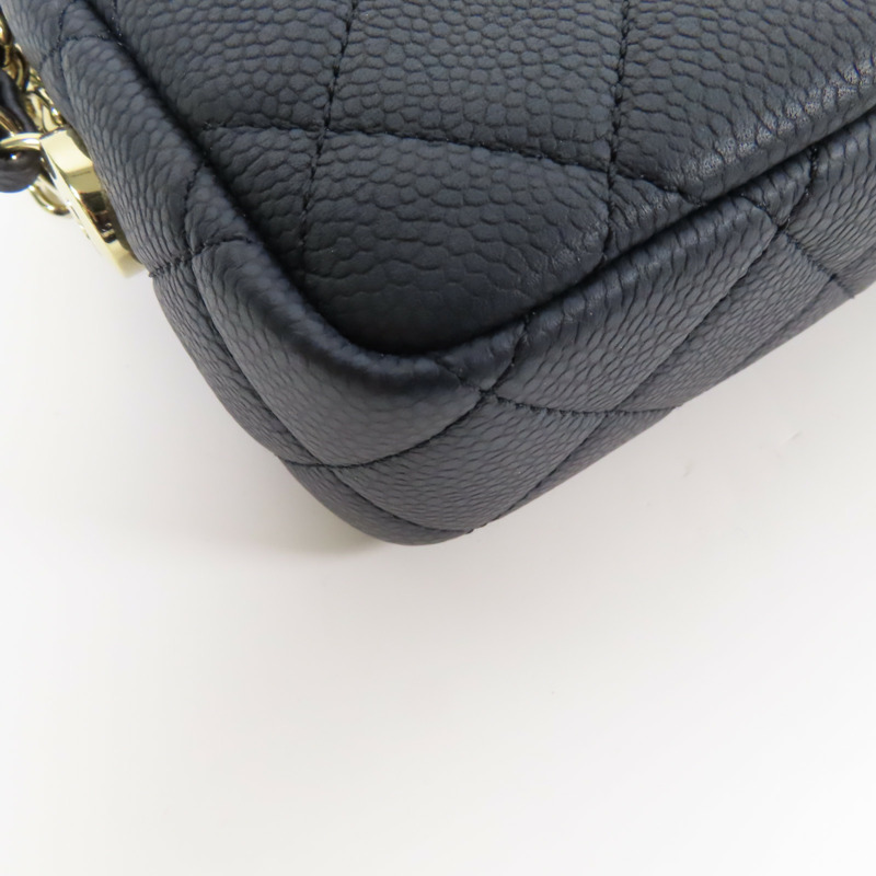 CHANEL 牛皮皮革Shoulder Bag金扣鏈帶肩背袋-3
