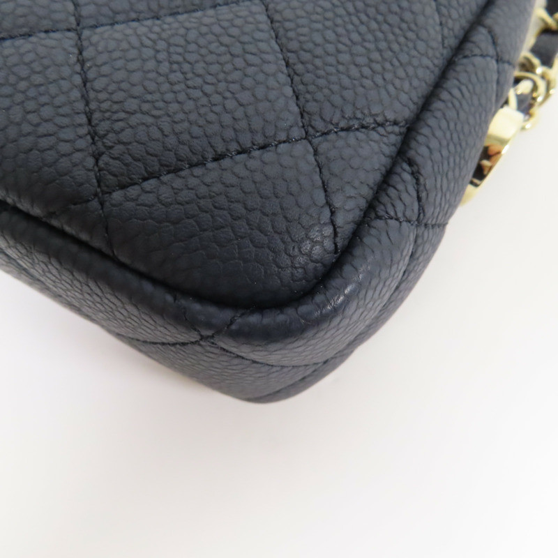 CHANEL 牛皮皮革Shoulder Bag金扣鏈帶肩背袋-4