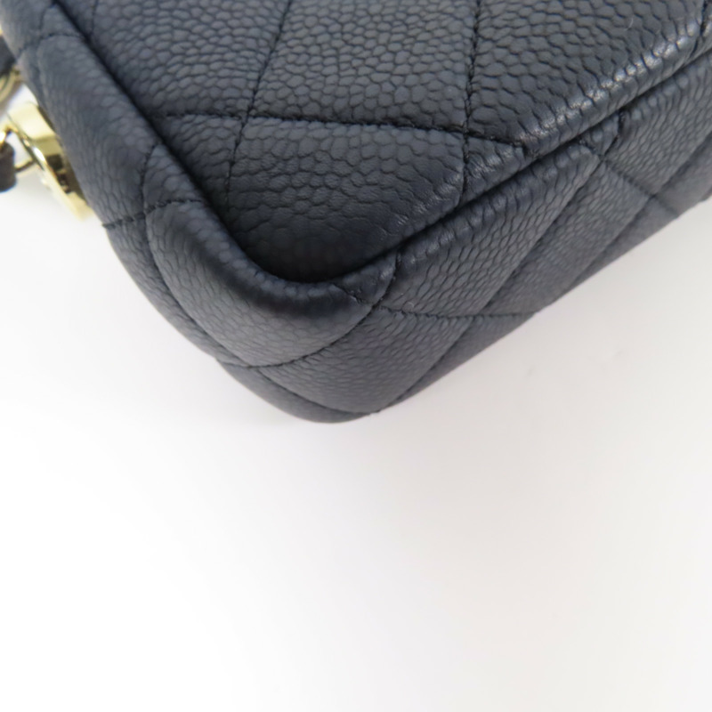 CHANEL 牛皮皮革Shoulder Bag金扣鏈帶肩背袋-5