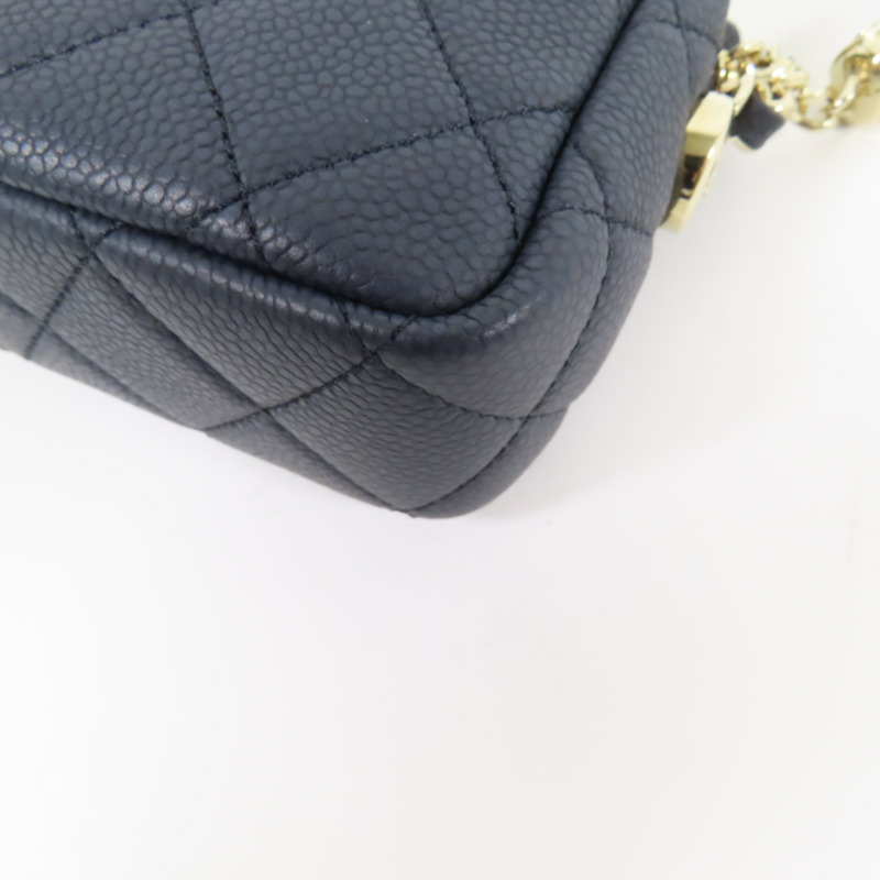 CHANEL 牛皮皮革Shoulder Bag金扣鏈帶肩背袋-6