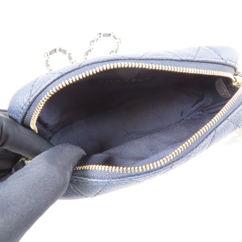 CHANEL 牛皮皮革Shoulder Bag金扣鏈帶肩背袋-10