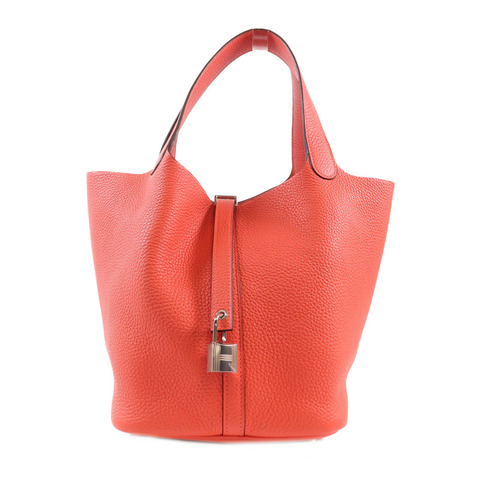 HERMES Clemence皮革Picotin MM銀扣手挽袋Rose Jaipur