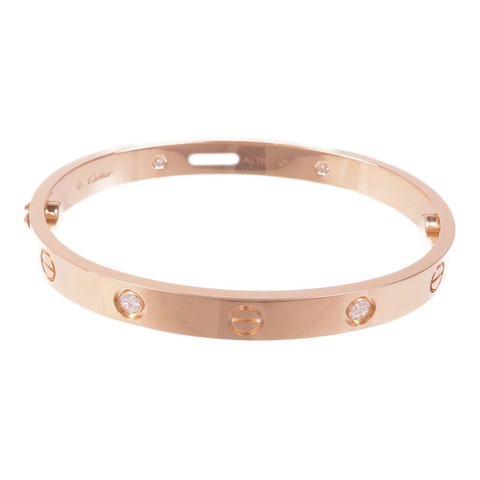 CARTIER 18K玫瑰金4 Diamonds Love Bracelet鑽石手鏈Cartier#17