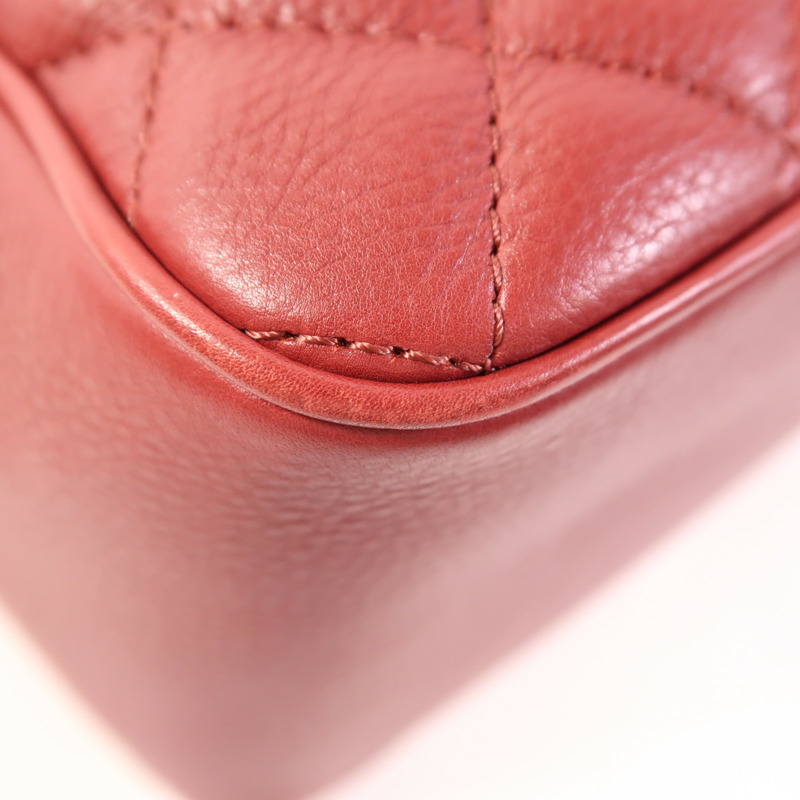 CHANEL 羊皮皮革Shoulder Bag金扣手挽肩背兩用袋-12