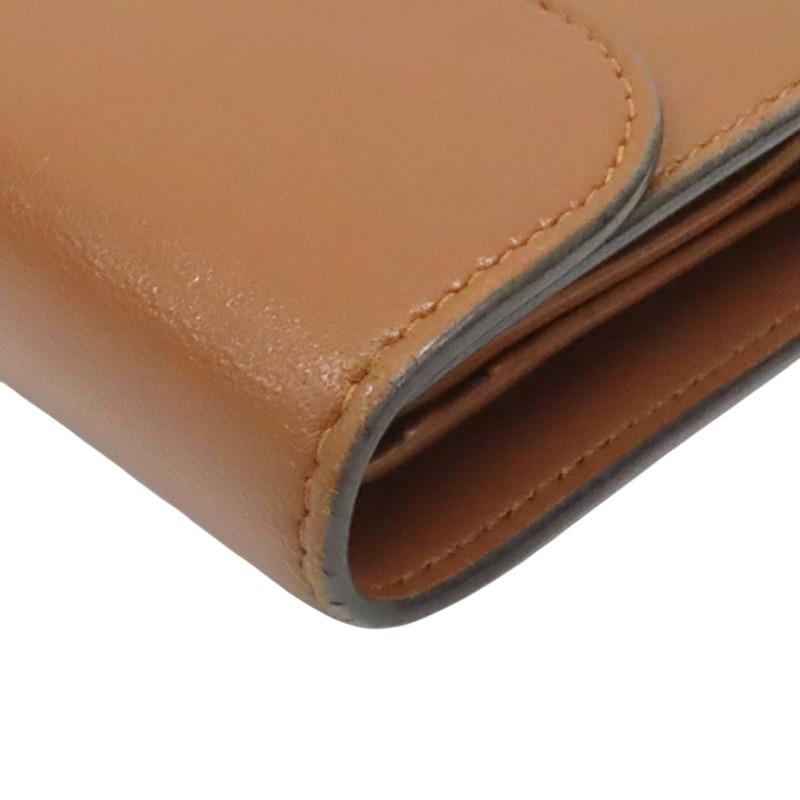 棕色 光滑羊皮 TRIOMPHE 三折短夾 10D783BZG.04LU-12