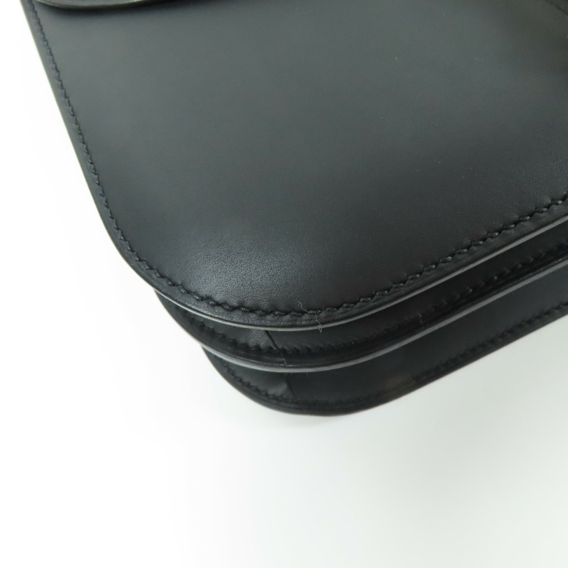 HERMES Sombrero皮革Constance 29銀扣肩背袋89 Noir-4