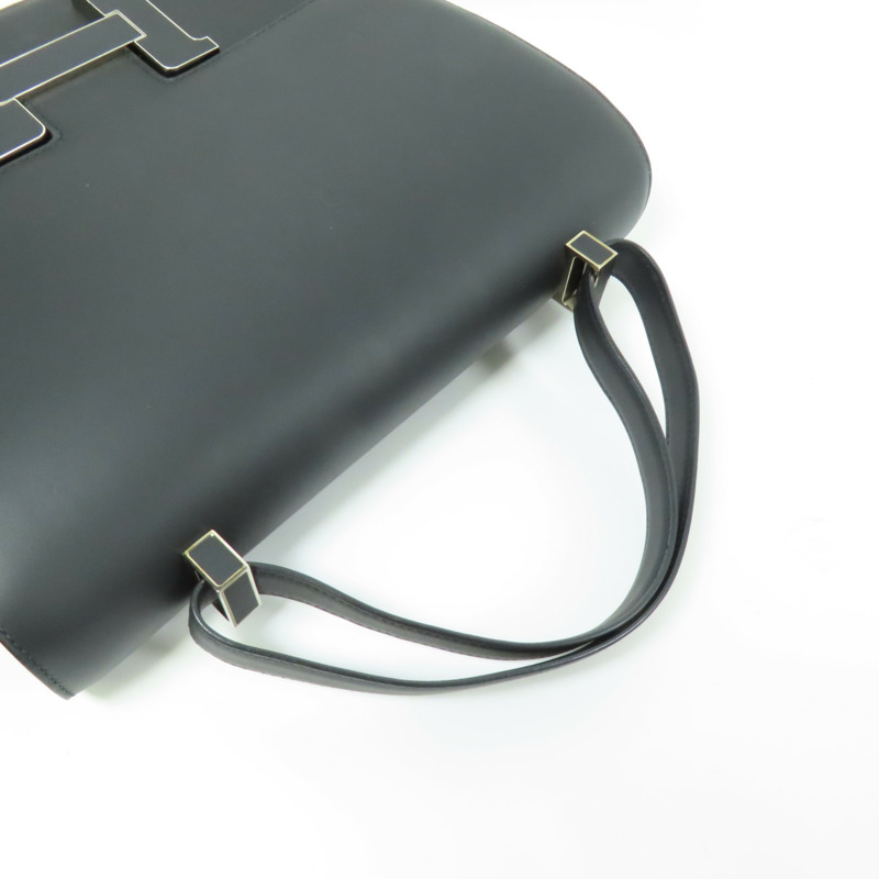 HERMES Sombrero皮革Constance 29銀扣肩背袋89 Noir-6