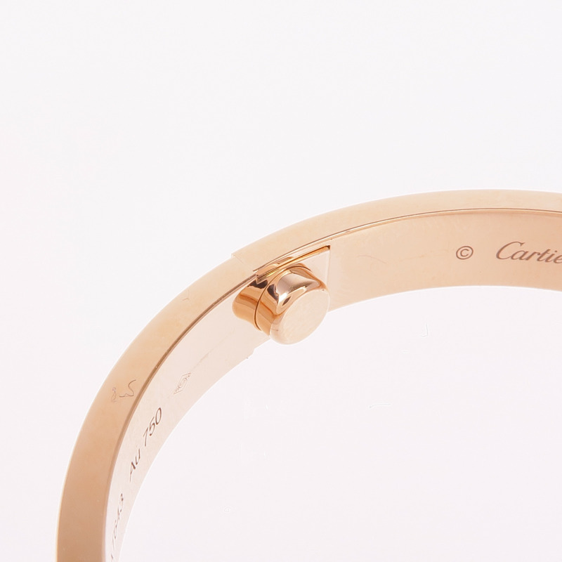 CARTIER 18K玫瑰金Love Bracelet 4P Diamond鑽石手鐲Cartier#17-5