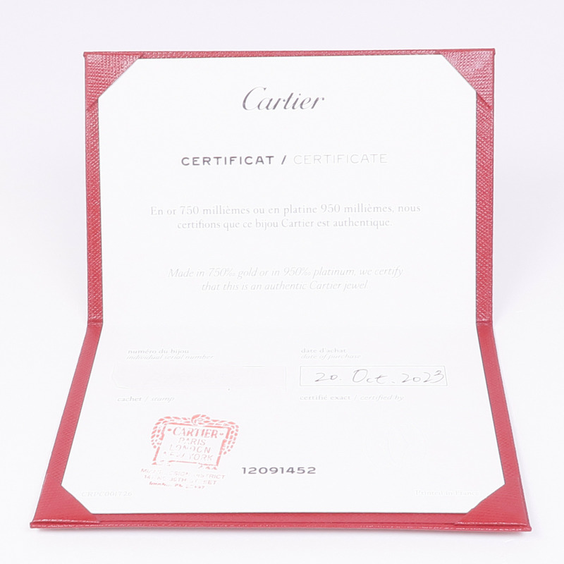 CARTIER 18K白金Love Blaceret Full Diamond Bracelet鑽石手鐲Cartier#17-7