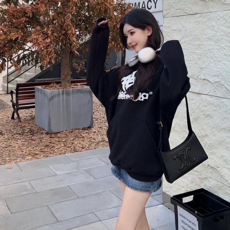 ✨CELINE 黑色金扣凱旋門手提腋下包24*13*6 98新配件塵袋-1