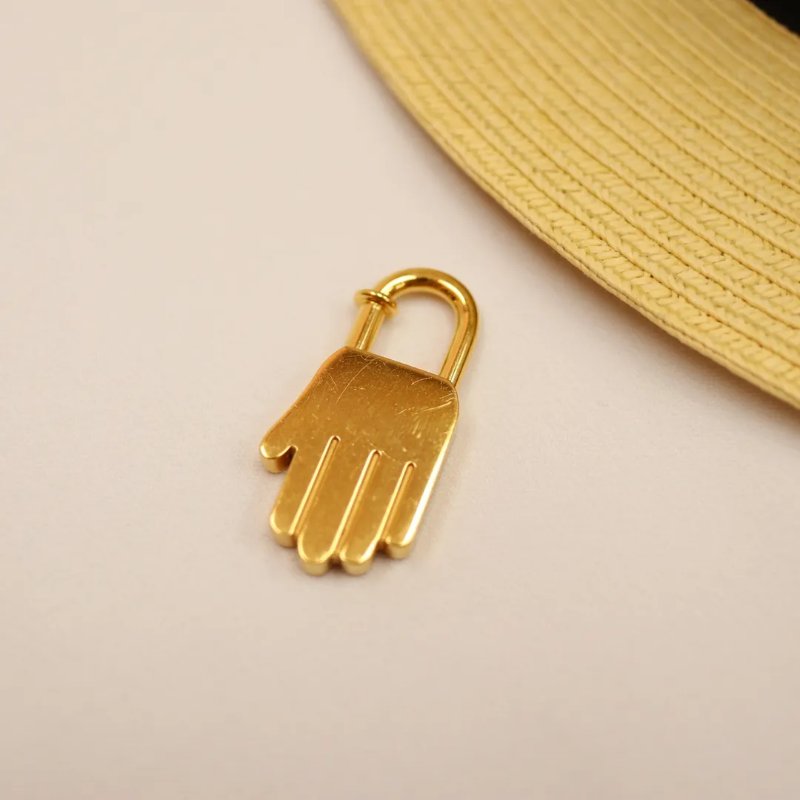 Hermès 手掌 Cadena Lock 包包綴飾 鎖 (2002年典藏款)-2