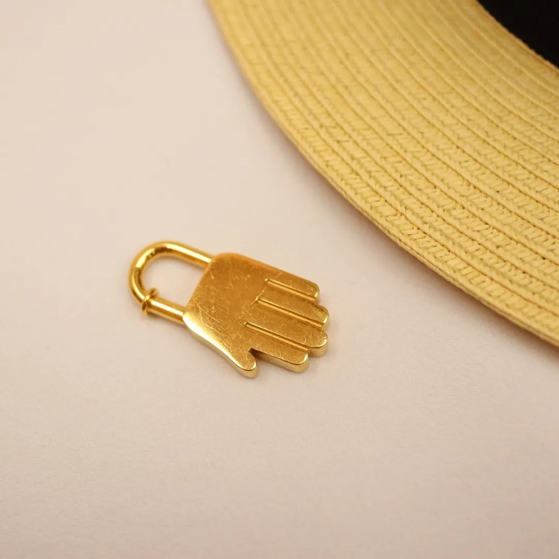 Hermès 手掌 Cadena Lock 包包綴飾 鎖 (2002年典藏款)-3