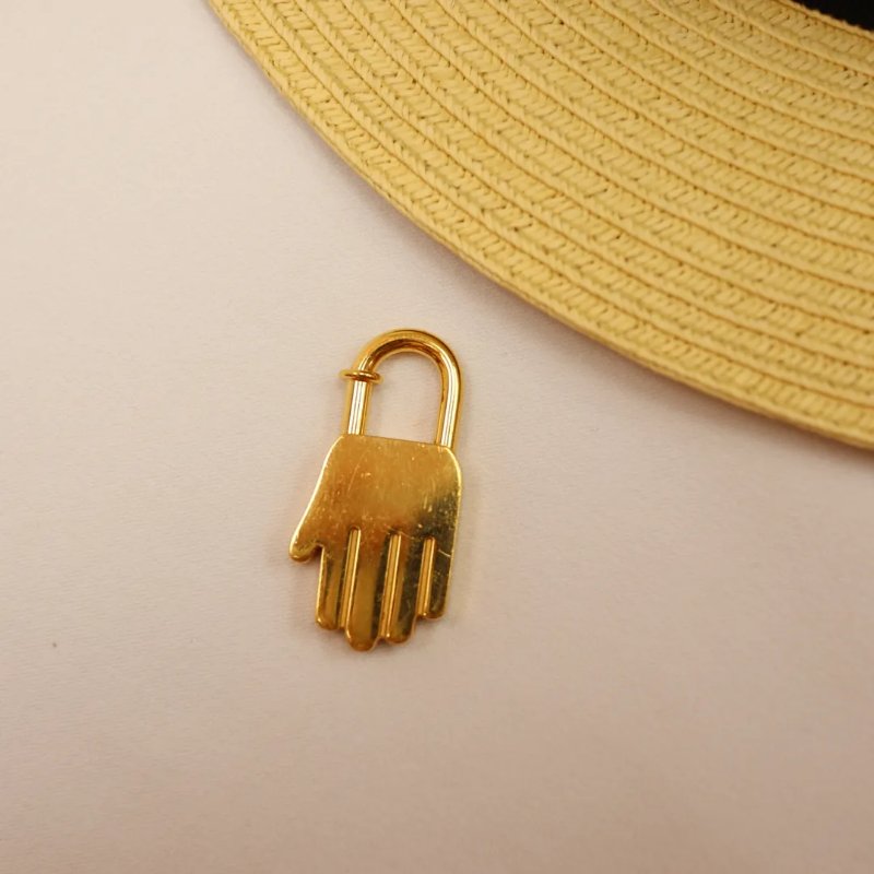 Hermès 手掌 Cadena Lock 包包綴飾 鎖 (2002年典藏款)-4