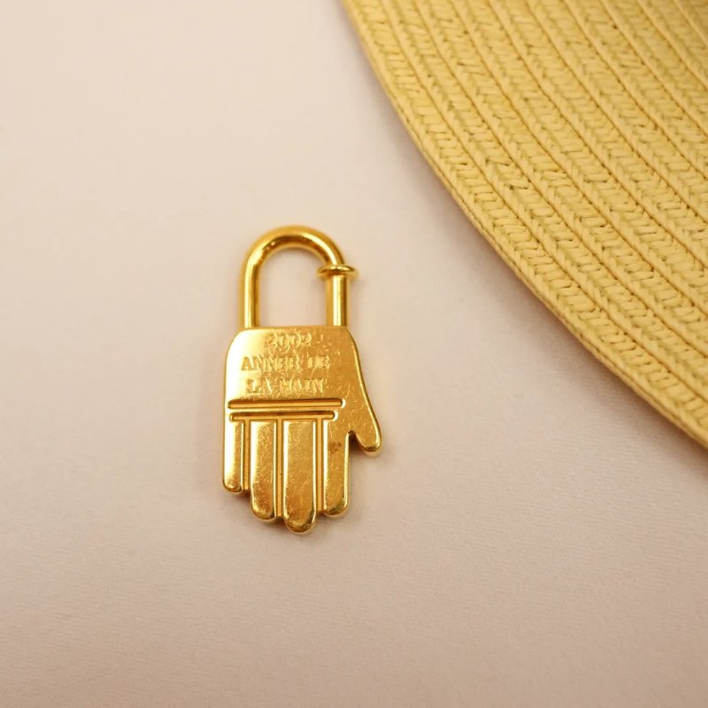 Hermès 手掌 Cadena Lock 包包綴飾 鎖 (2002年典藏款)-5