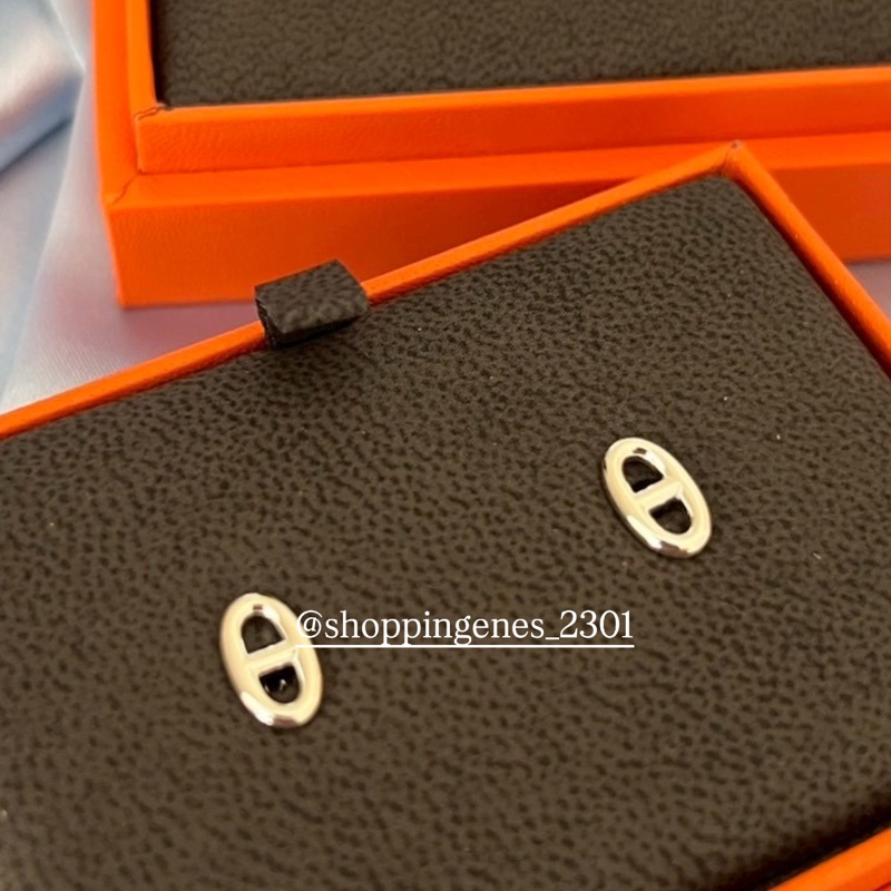 愛馬仕 Hermes 全新品 純銀！迷你豬鼻耳環-2