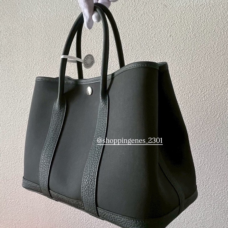 沒有了 愛馬仕 Hermes 全新品 花園包30 garden party 2025新色Q0灰綠色❗️尚未抵台-0