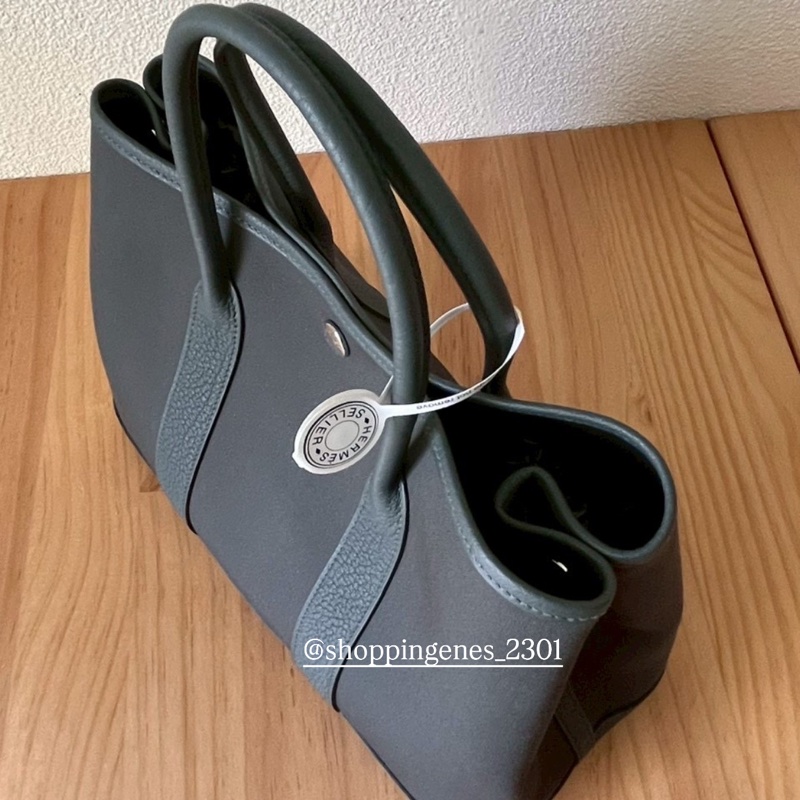 沒有了 愛馬仕 Hermes 全新品 花園包30 garden party 2025新色Q0灰綠色❗️尚未抵台-4