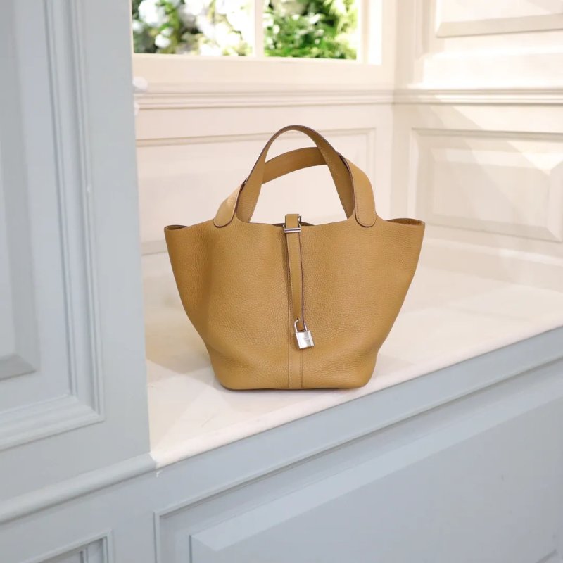 Hermes Picotin 22 P22 菜籃子 餅乾色-0