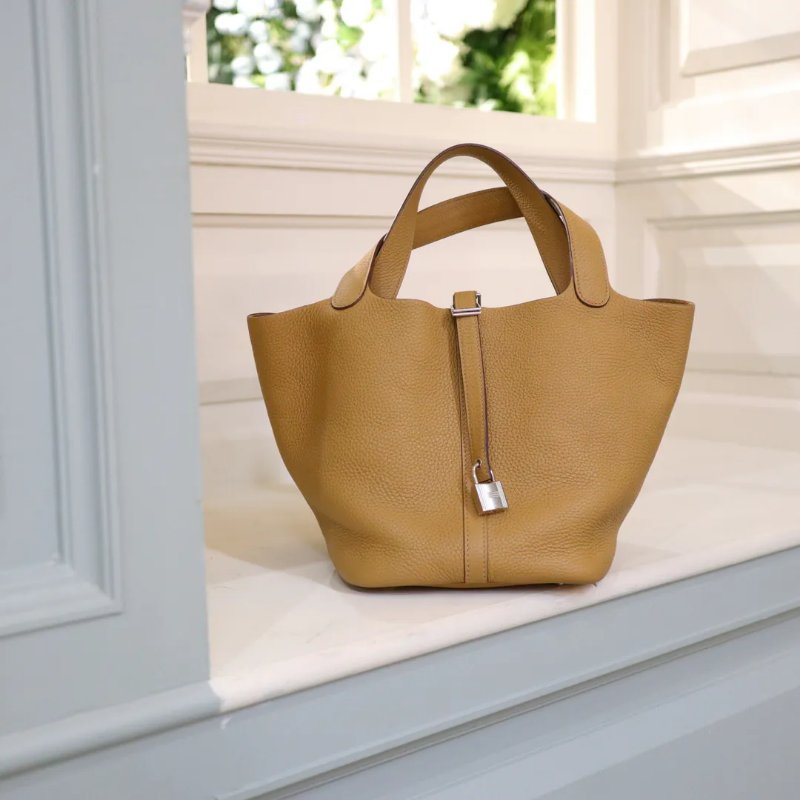 Hermes Picotin 22 P22 菜籃子 餅乾色-1